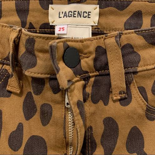 L'Agence L’Agence Margot Leopard Crop Skinny Jeans, Size 25, NWT