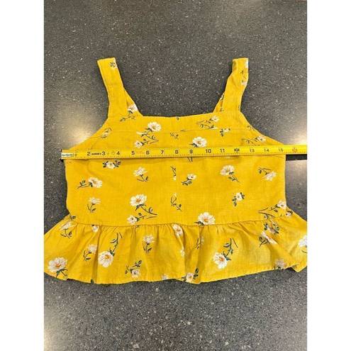 LA Hearts L.A. Hearts Yellow Daisy Print Top Size Medium