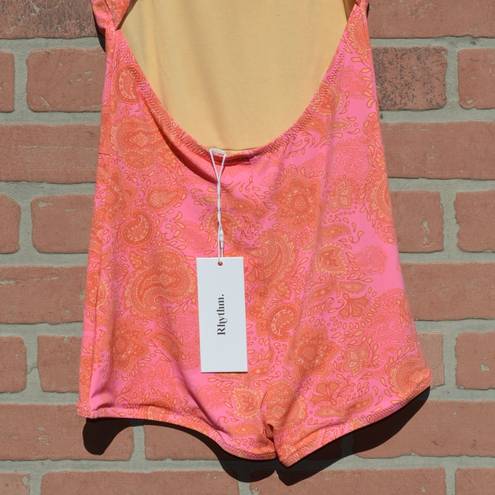 Rhythm  Paisley Tank Short One-Piece Surf Suit Swimsuit Size Small NWT