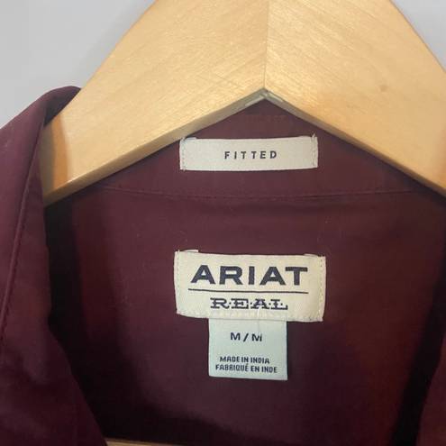 Ariat Real Maroon Fitted Button Up