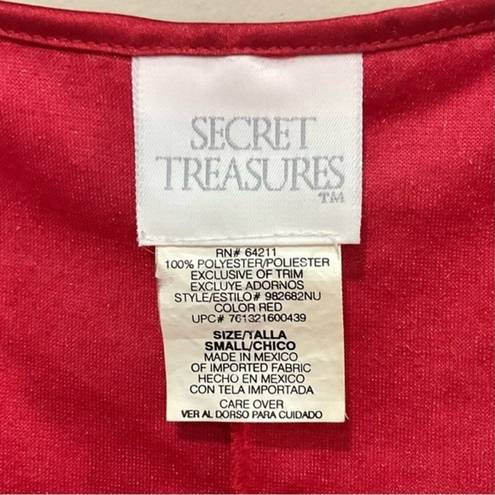 Secret Treasures  Vintage Velvet Slip Dress / Nightgown Red Sz Small Loungewear