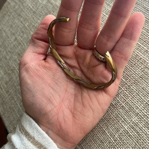 Twisted Vintage SERGIO LUB Copper Brass Silver  CUFF BRACELET