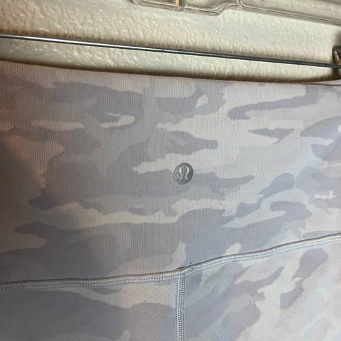 Lululemon white camo align biker shorts