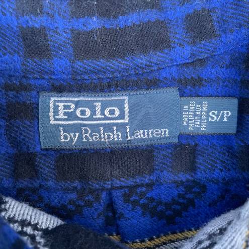 Polo Ralph Lauren Blue Flannel Southwestern Button Up Long Sleeve T-shirt