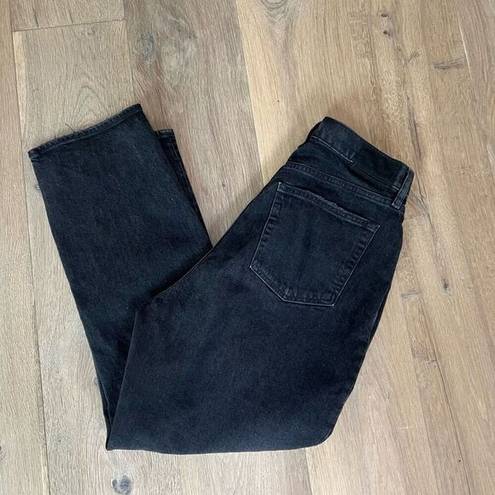 Abercrombie & Fitch  Women's Black Solid High Rise Dad Jeans Size 30/10