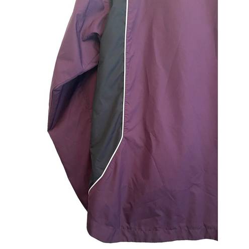 FootJoy  Windbreaker Jacket Women Size Large Purple Black Full Zip Lightweight