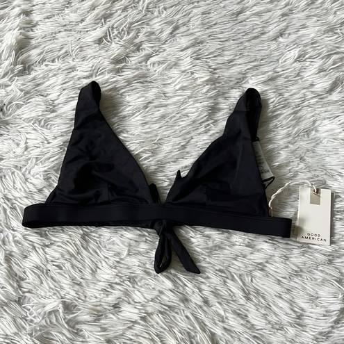 Good American  WOMEN’S SEXY BOOST BIKINI TOP IN BLACK SIZE 1