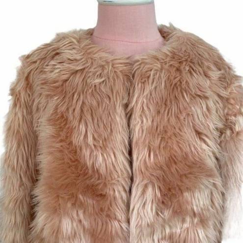 Chelsea28  Faux Fur Jacket in Pink Size Medium NWT