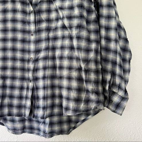 Equipment  Plaid Cotton Long Sleeve Button Up XS