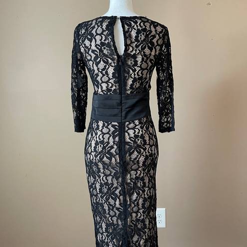 Krass&co NY &  | Eva Mendes Illusion Lace Midi Dress Sz 2