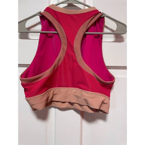 Beach Riot  Gwen Top Sports Bra Rouge Color Block Size XL