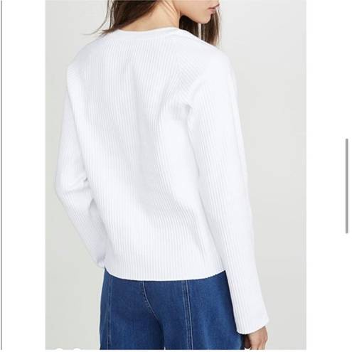 The Range  Long Sleeve Ribbed Sweater in White