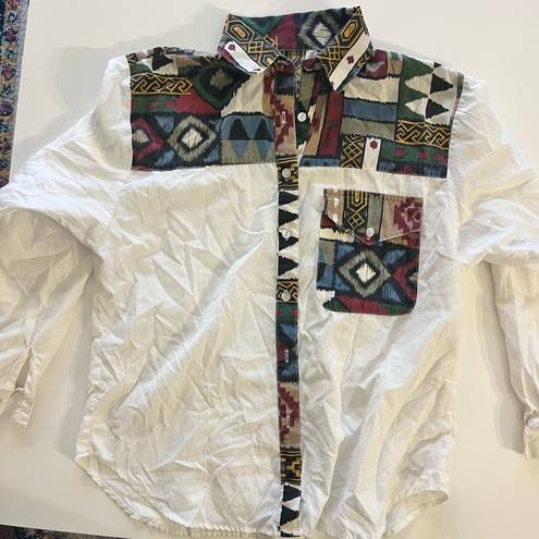 Krass&co Vintage Tap &  Aztec Western Style Women’s Button Up