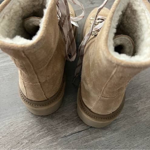 ALLSAINTS  Wanda Shearling Bootie in Sand Brown