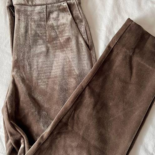 Romeo + Juliet Couture Dusty Gray/Brown Velvet Pants