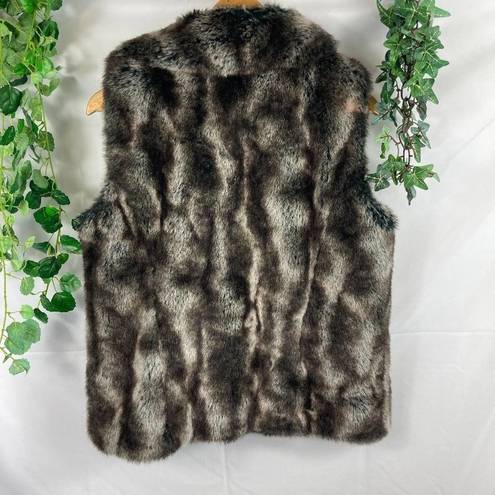 Rachel Zoe  faux fur fuzzy vest pockets S