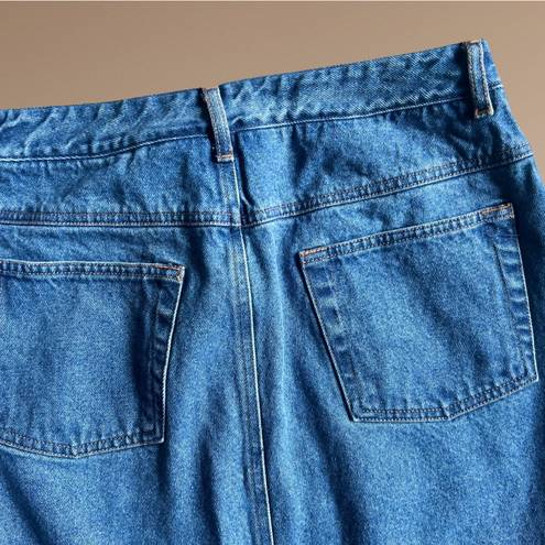 Newport News Vintage  Jeanology Collection 1980s Denim Skirt Size 10 100% Cotton