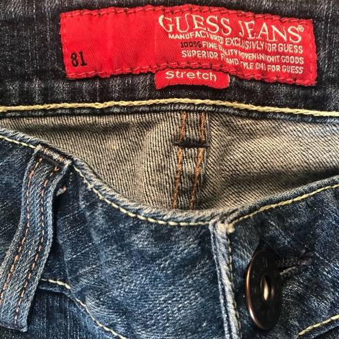 Guess Jeans Cuffed Stretch Capri Cropped Jean 31X25” Med Wash Style#JC8151