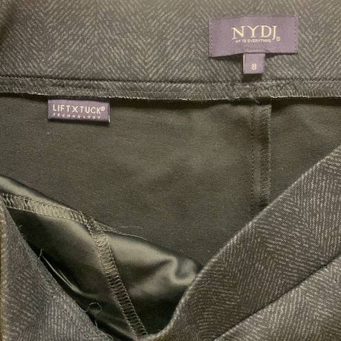 NYDJ  Pull On Herringbone LiftTuck Ponte Tweed Leggings Skinny Pants Size 8