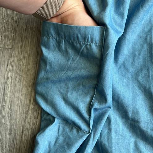 Davi & Dani  Blue Chambray Jeans Button Up Dress Size S