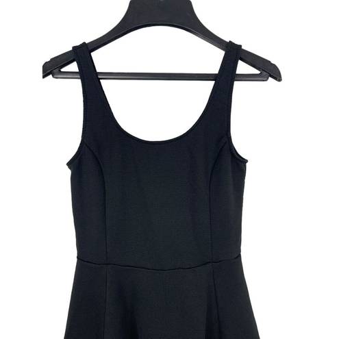 Divided  H&M Black Sleeveless Ribbed A-line Mini Skater Dress 6