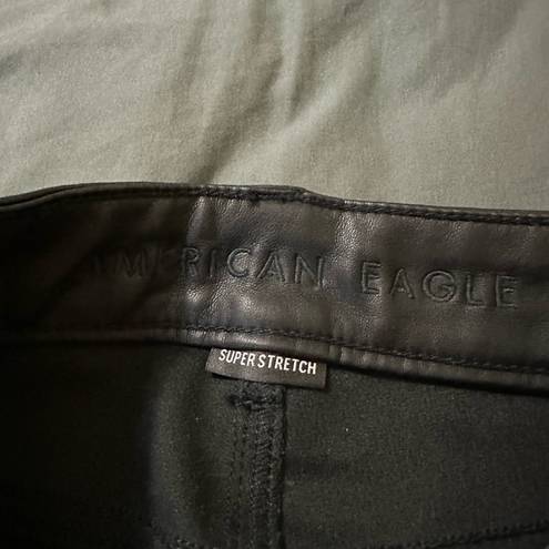 American Eagle  super stretch leather skinny jeans / US 000