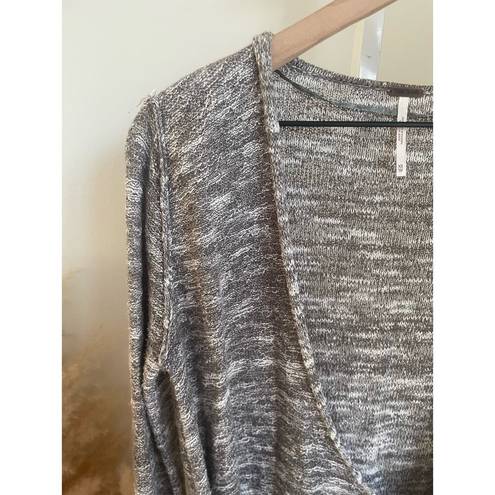 Free People  Gotham Wrap Sweater Marled Gray Long Sleeve Womens XS