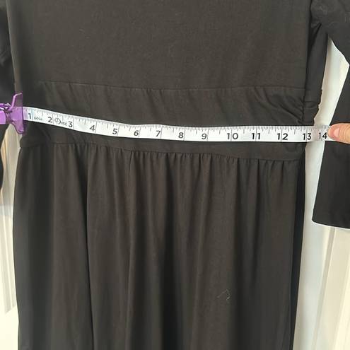 Patagonia three-quarter length black 65% organic cotton 45% tencel dress sz S