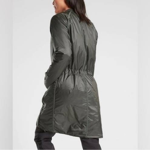 Athleta  Summit Insulated Parka Coat Jacket Mountain Olive Green