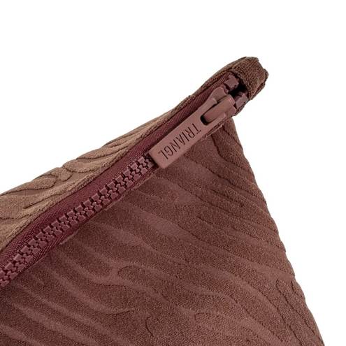 Triangl NEW  Swimwear Neoprene Pouch Travel Clutch Cocoa Brown Textured