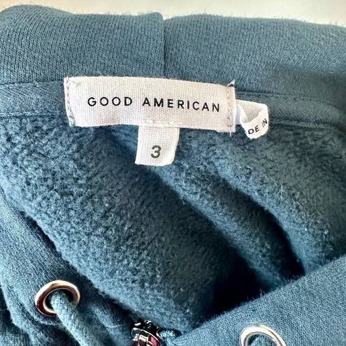 Good American NWT  Blue Oversized Zip Up Hoodie - Size 3 (Large)