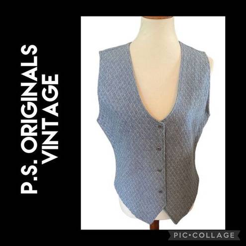 Vintage Blue PS Originals  Quilted Lightweight Vest Size M-NWOT