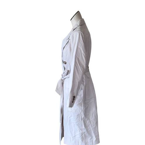 Bagatelle NWT  Collection Trench  Coat White/Cream / Latte Double Breasted M