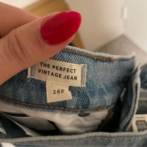 Madewell  Perfect Vintage Jean in Coney Wash Destroyed Edition- Size 26P