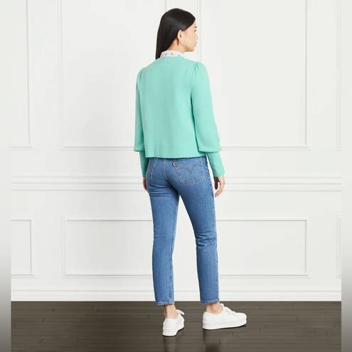 Hill House  Merino Wool Cropped Silvia Sweater In Ocean Wave