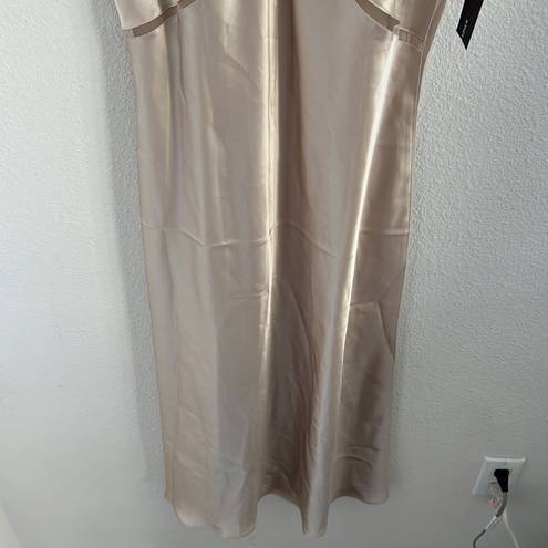 Jones New York NWT  Intimates Long Maxi Slip Dress Champagne Large