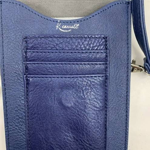 Harper K. Carroll  RFID Protected Secure Style Vegan Faux Leather Blue Crossbody