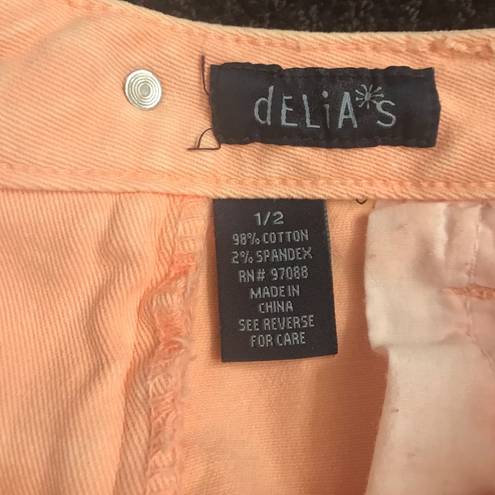 Delia's DELIA’s Peach Cut off shorts