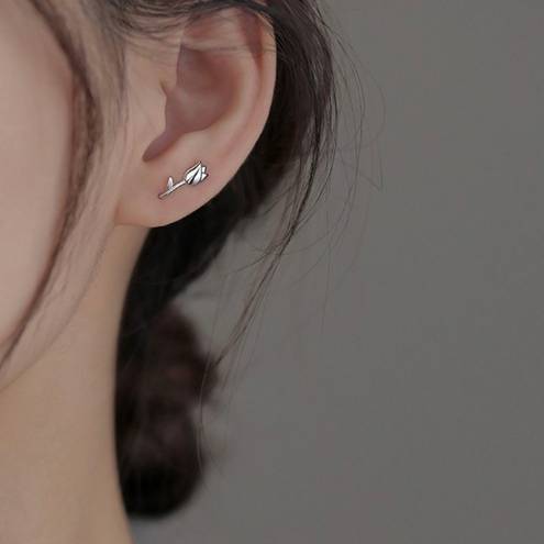 Flower Stud Earrings for Women Silver