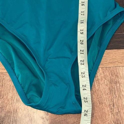 Bleu Rod Beattie Bleu by Rod Beattie Womens Ring Me Up One Shoulder Swimsuit Teal Size 4 NWT