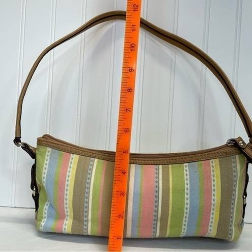 Relic Vintage  90s Y2K Striped Mini Baguette Bag stripes pastel purse