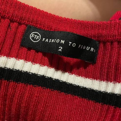 Fashion to figure  stripe sweater