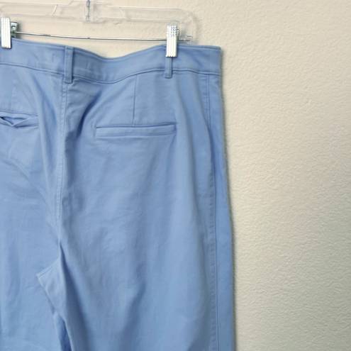 Loft [] Periwinkle Blue Palmer Wide Leg Patch Pocket High Rise Twill Pants Sz 16