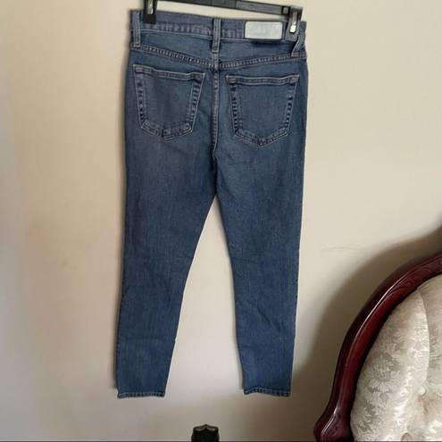 RE/DONE  High Rise Ankle Crop Mid 80’s Wash