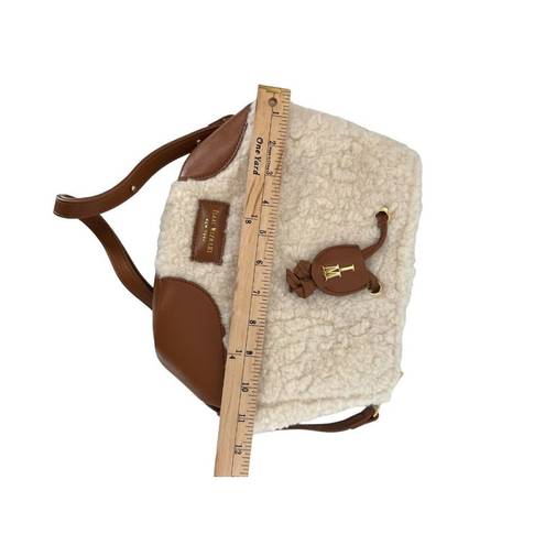 Isaac Mizrahi  ‎ Brown Ivory Bucket Sherpa Crossbody Bag