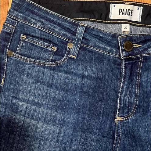 Paige  Women’s Skyline Skinny Stretch Blue Denim 5-Pocket Jeans Size 27