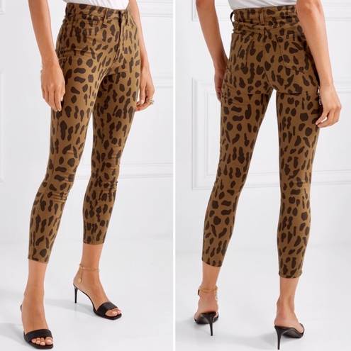 L'Agence L’Agence Margot Leopard Crop Skinny Jeans, Size 25, NWT