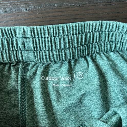 Outdoor Voices green heathered joggers