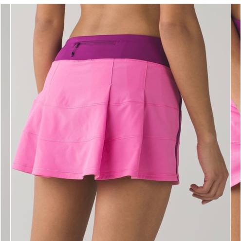 Lululemon Pace Rival Skirt II (Regular) Pink Paradise / Regal Plum Size 4