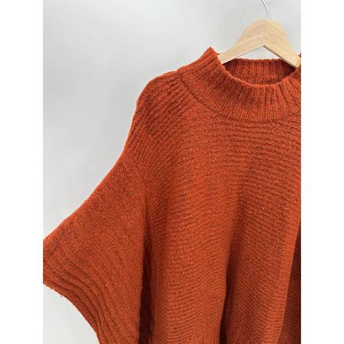 Universal Threads Universal Thread Sweater Women ONE SIZE OSFM Burnt Orange Knit Poncho Pullover